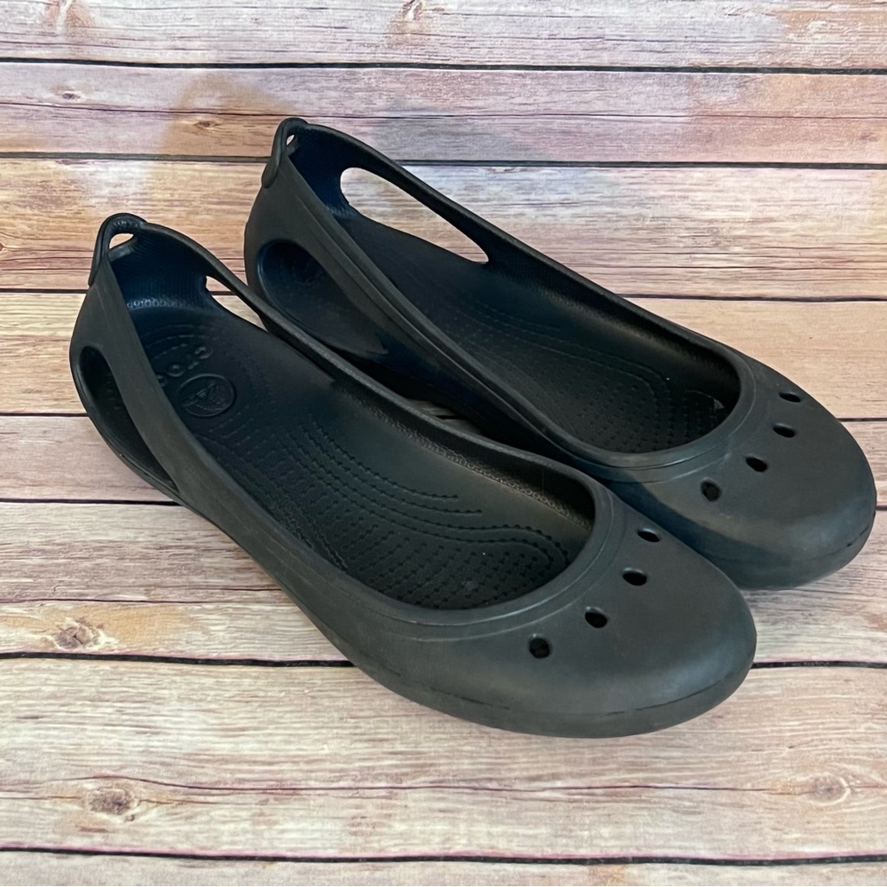 CROCS ~ "KADEE" Slip On Flats ~ Black ~ Women's Size 11
